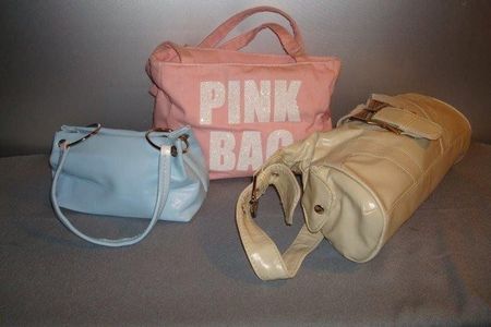 ❗Jetzt = 17.50 Fr. !!❗3 Damen TASCHEN - PINK, H`BLAU,  BEIGE